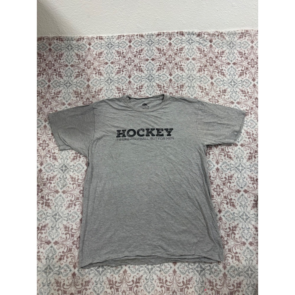 Ann Arbor T-Shirt Company Hockey Its Like Football But For Men Gray XL Tee